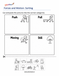 force changes motion worksheet for grade 1