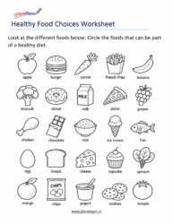 Food and Nutrition Worksheets for Grade 1