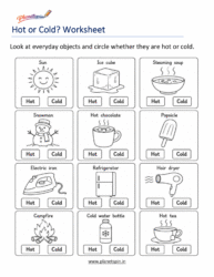 Heat worksheets for grade 1