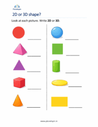 Identify 2d and 3d shapes