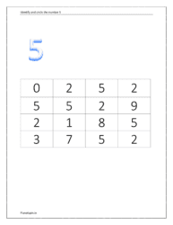 Identify and circle the number 