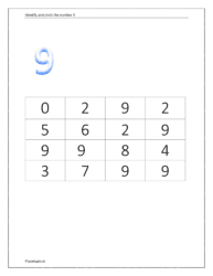 Identify and circle the number 