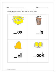 Fill in the blanks alphabet worksheet for letter b
