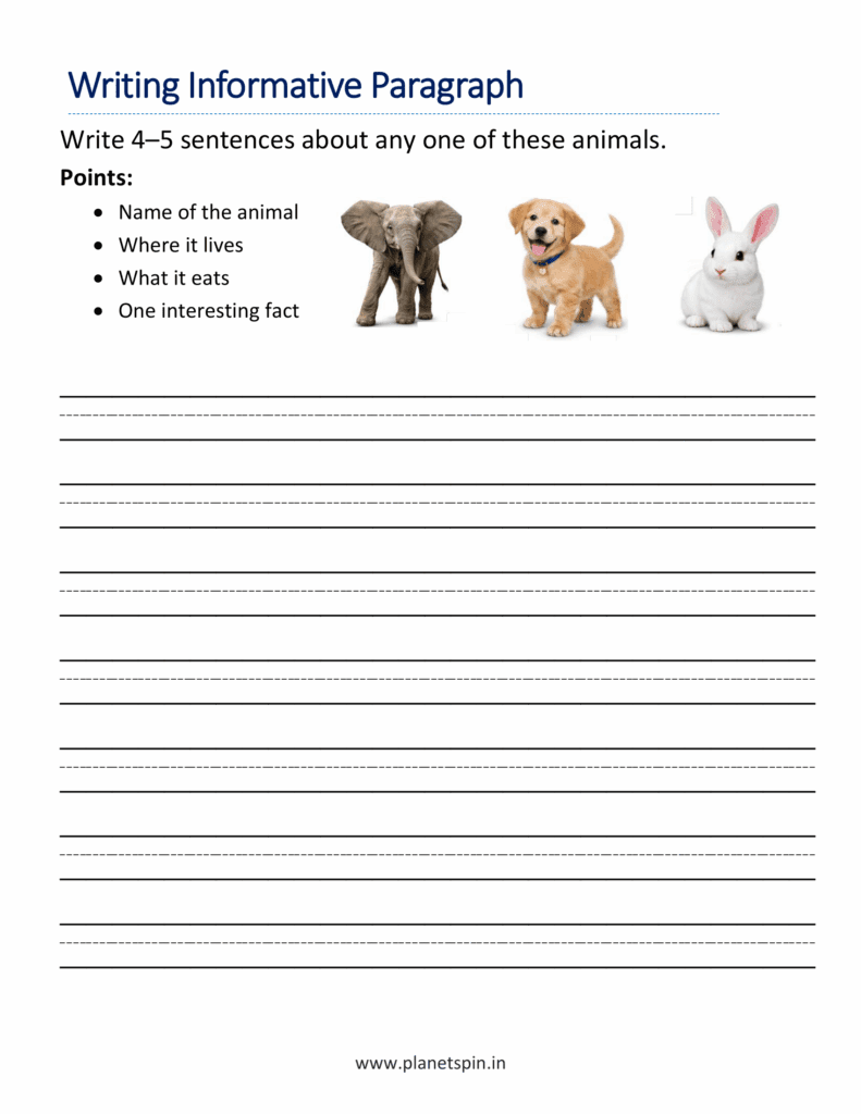informative writing worksheets