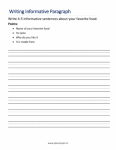 informative writing on your favorite food 