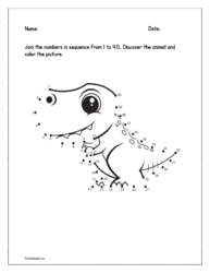 Join the numbers in sequence from 1 to 40 and discover the animal