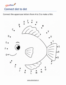 Connect the alphabet fish worksheet