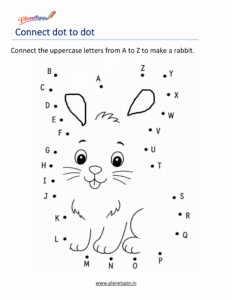 Connect the alphabet rabbit worksheet