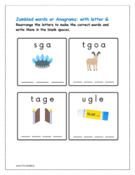 G: Rearrange the letters to make the correct words with initial letter G (solving anagram)