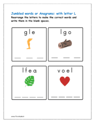 L: Rearrange the letters to make the correct words with initial letter L