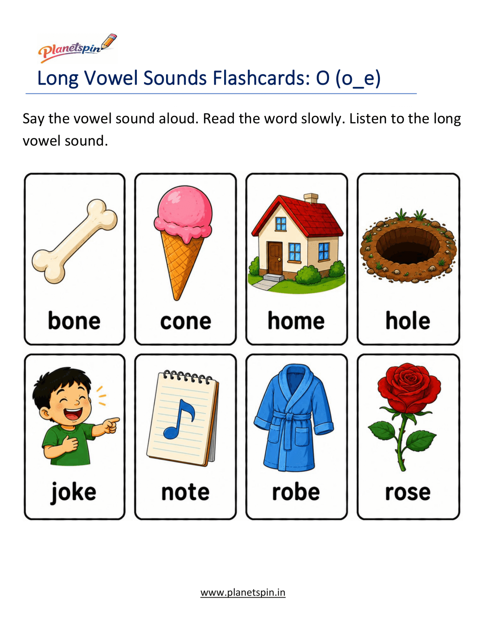 Long Vowel Sounds Flashcards Kindergarten (Printable Phonics)