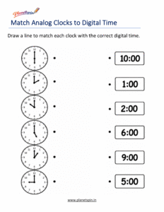 Match Analog Clocks with the Correct Times