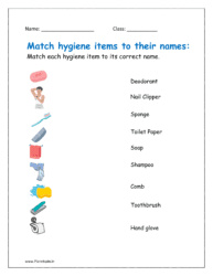 Keeping our body clean worksheets