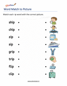 Match -IP Words to Pictures Activity