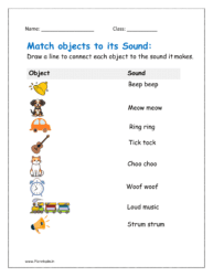Sound energy worksheets