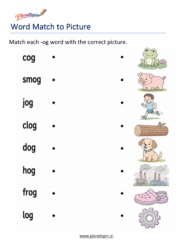 Free Printable -OG Word Family Worksheets PDF