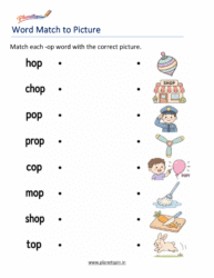 Free Printable -OP Word Family Worksheets PDF