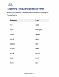 Past form of irregular verbs