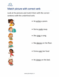 Identify verbs in sentences