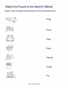 Match Fr blend words with pictures