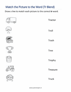 Match Tr blend words with pictures