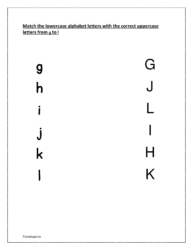 Matching the correct letters (g, h, i, j, k, l)