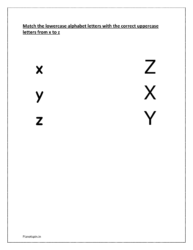Match the letters from x to z