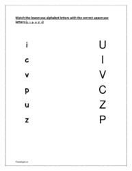 Matching the correct letters (i, c, v, p, u, z)