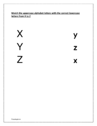 Match letters  X to Z