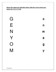 Match letters  (G, E, N, Y, O, M)