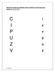 Match letters  (C, I, P, U, Z, V)