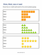 More than and less than worksheet | Planetspin.in
