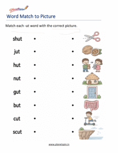 Match -UT Words to Pictures Activity