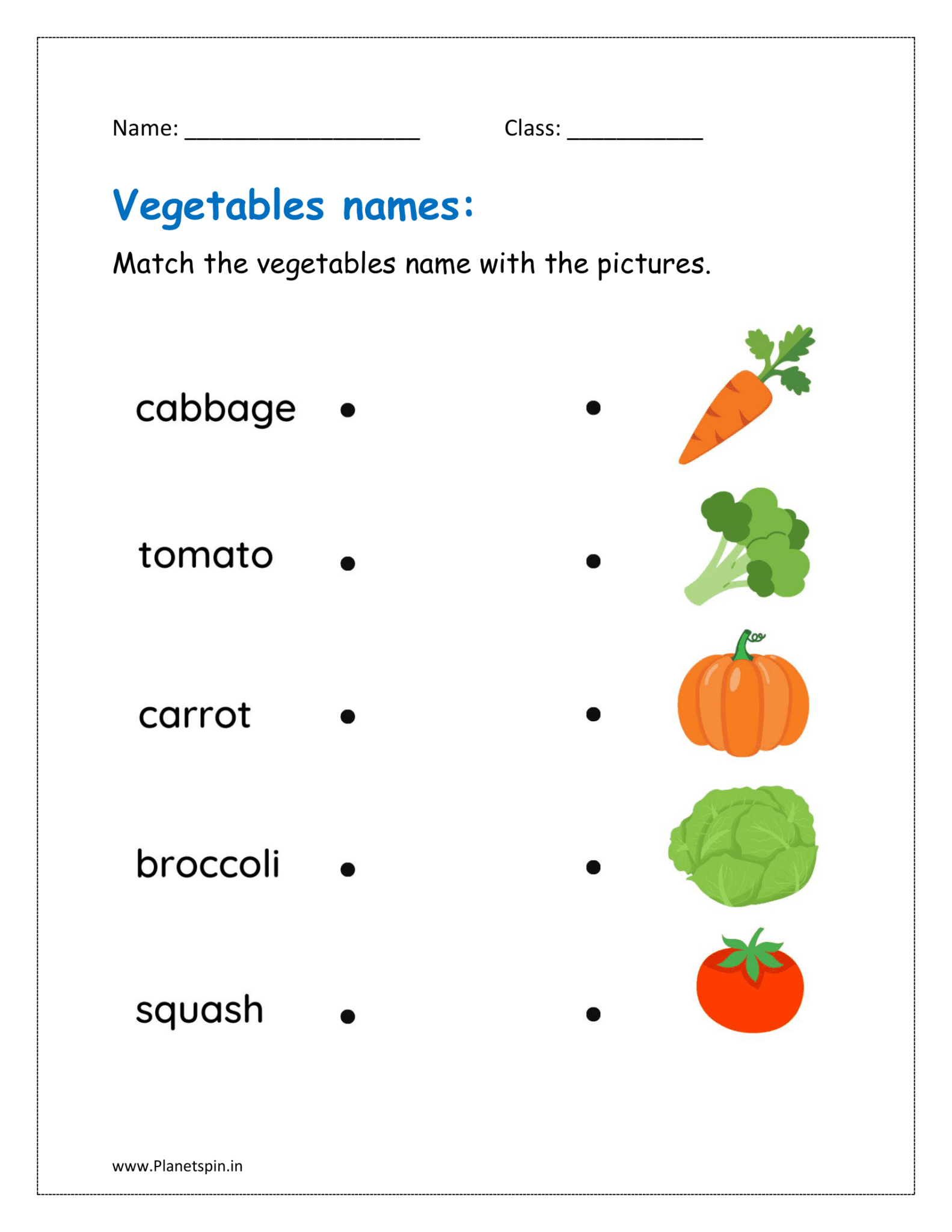 Fruits and vegetables worksheets PDF | Planetspin.in