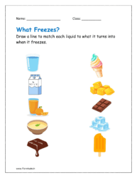 Melting and freezing worksheets