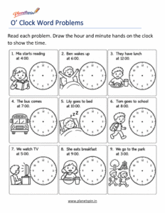 Solve Picture-Based Time Word Problems Using Clocks