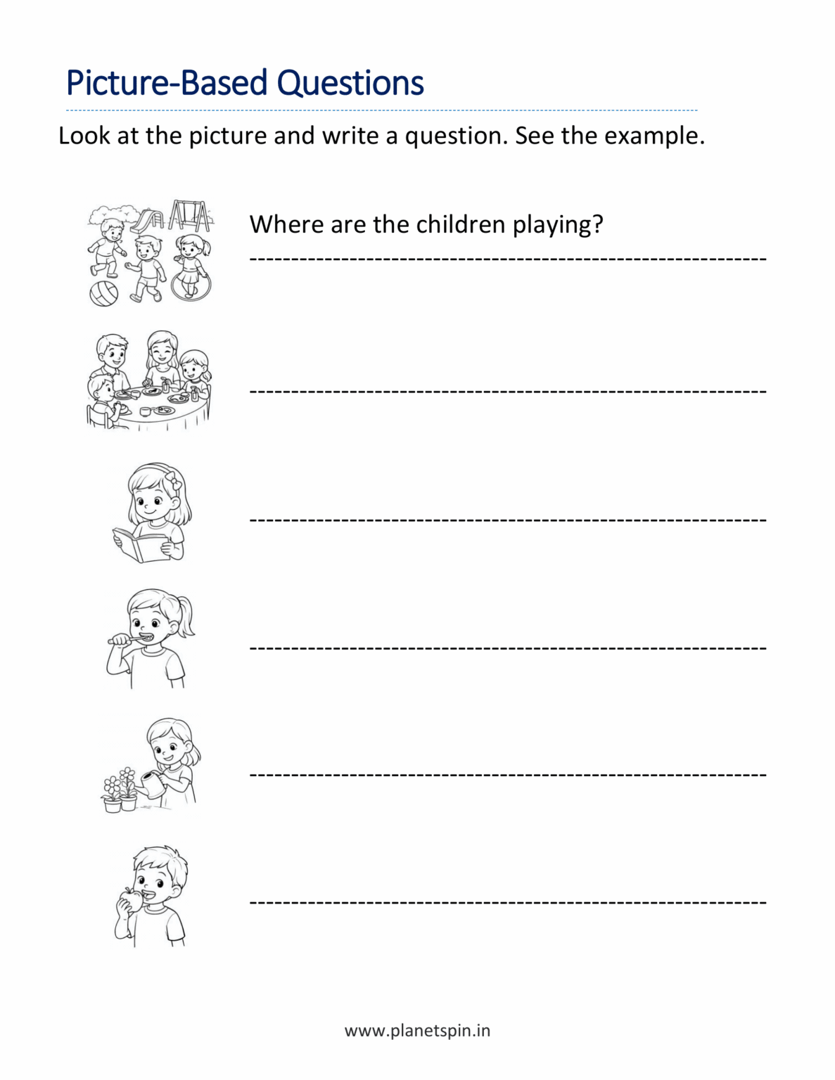 Interrogative sentences worksheet for grade 2 | Planetspin.in