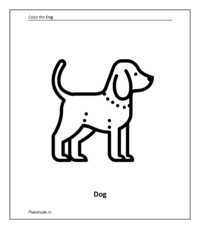 Farm animal color pages: Dog (Coloring animals pdf)