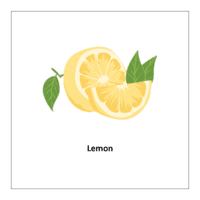 Flash card of fruits: Lemon
