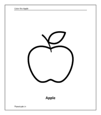 Fruit coloring sheet: Apple
