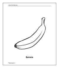 Fruit coloring sheet: Banana