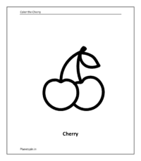 Fruit coloring sheet: Cherry