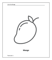 Fruit coloring sheet: Mango