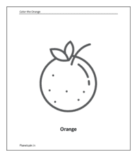 Fruit coloring sheet: Orange