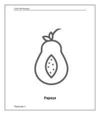 Fruit coloring sheet: Papaya