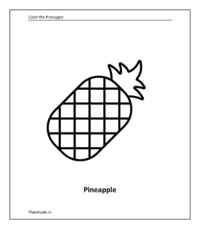 Fruit coloring sheet: Pineapple