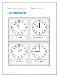Time flashcards