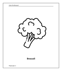 Vegetable coloring sheet: Broccoli