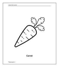 Vegetable coloring sheet: Carrot