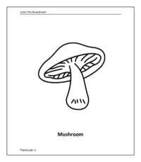 Vegetable coloring sheet: Mushroom